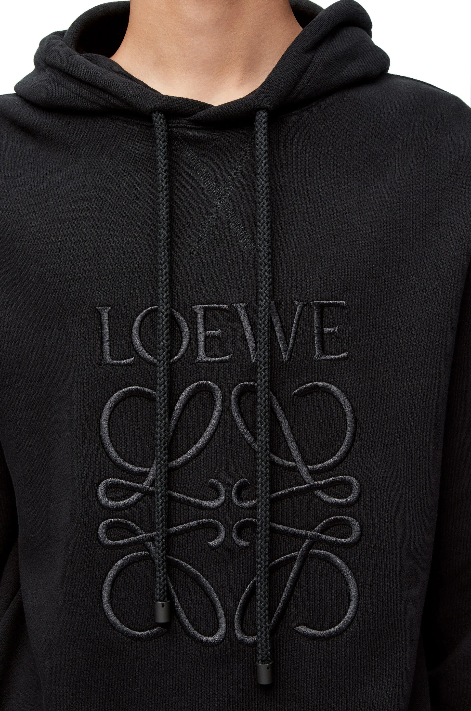 Anagram tonal hoodie in cotton