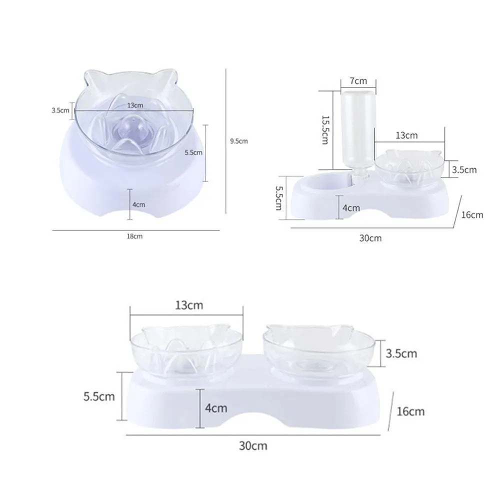Anti-Vomiting Elevated Cat Bowl