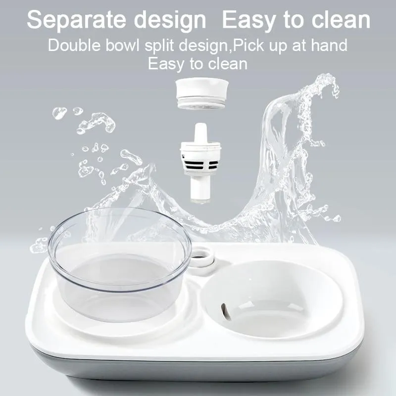 Automatic Water Dispenser Double Pet Bowl