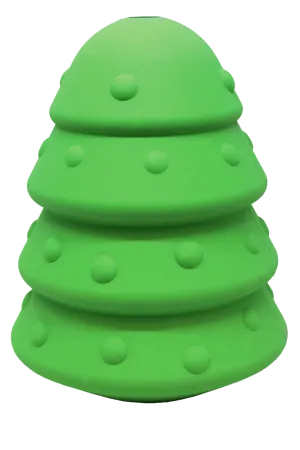 Christmas Tree eDispenser Durable Rubber Chew Toy & Treat Dispenser