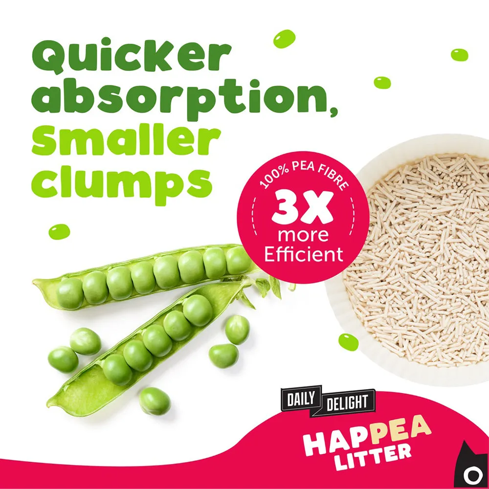 Daily Delight Cat Happea Litter Bare with Peas Unscented 8L