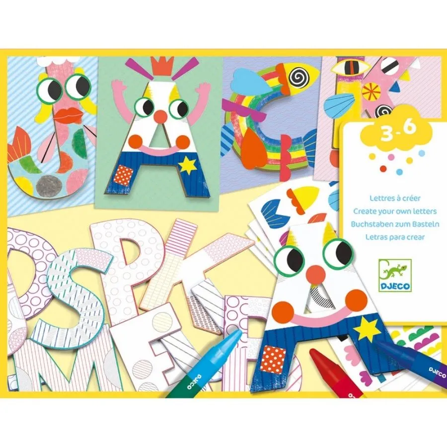 Djeco - Create Shapes Letters Craft Kit
