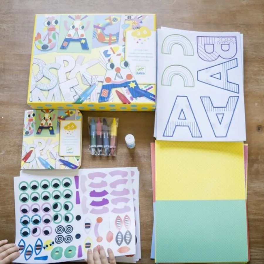 Djeco - Create Shapes Letters Craft Kit