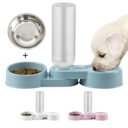 Double Bowl Pet Feeder
