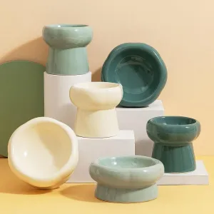 Elevated Ceramic Cat Bowls