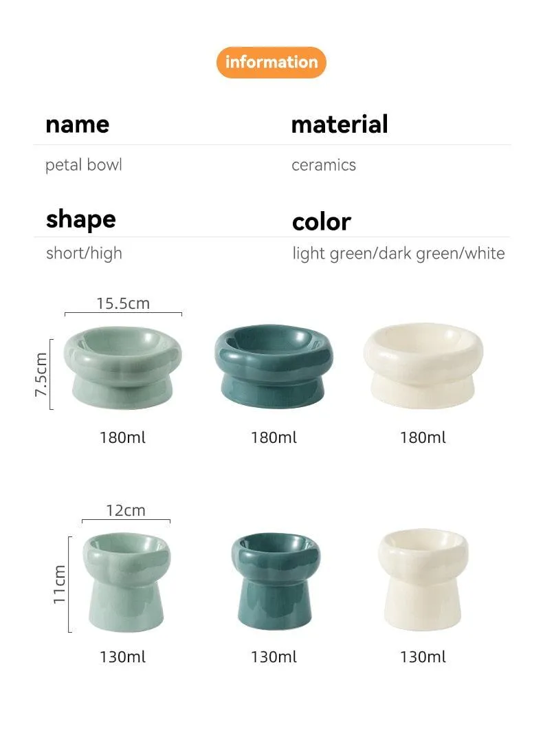 Elevated Ceramic Cat Bowls