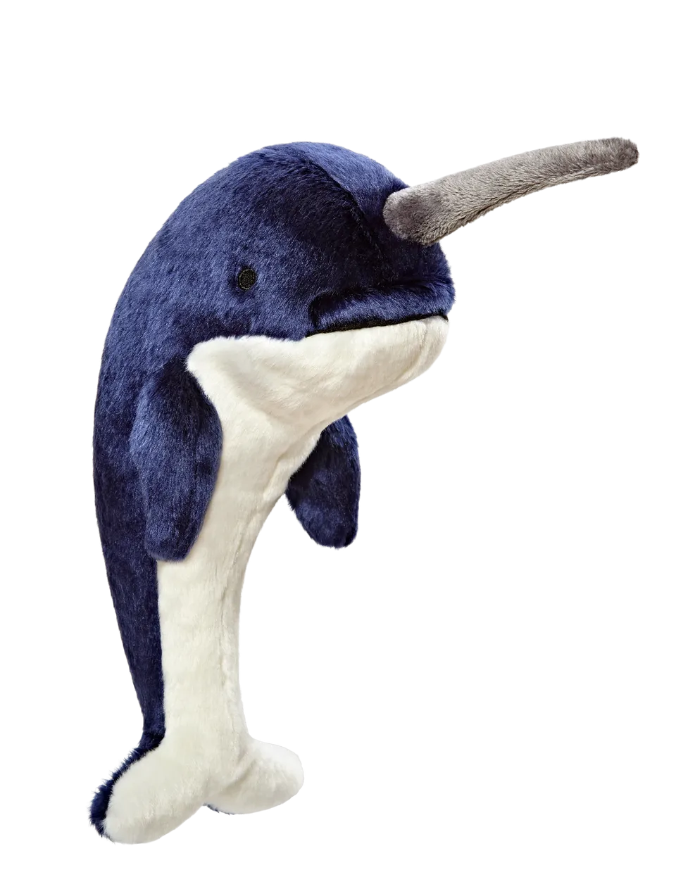 Fluff & Tuff Bleu Narwhal Whale Plush Toy for Dogs
