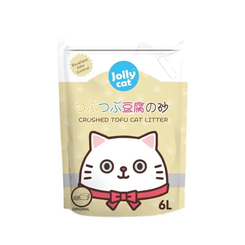 Jolly Cat Original Crushed Tofu Litter 6L x 8 Bags