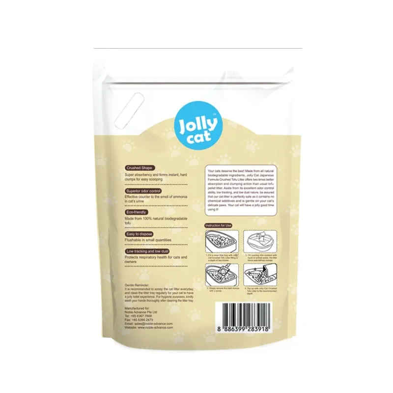 Jolly Cat Original Crushed Tofu Litter 6L x 8 Bags