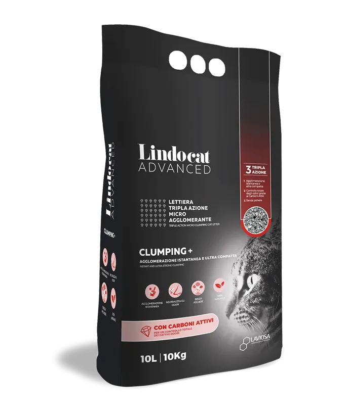 Lindo cat litter Advanced Clumping  Carbon Active, 10kgs