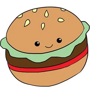 Mini Squishable Comfort Food Hamburger 7" Plush