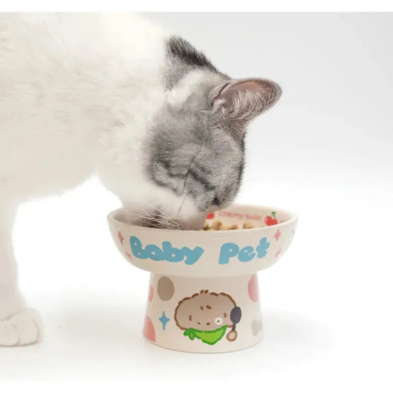 NIAN'GAO Sweet Baby Pet Ceramic Pet Bowl