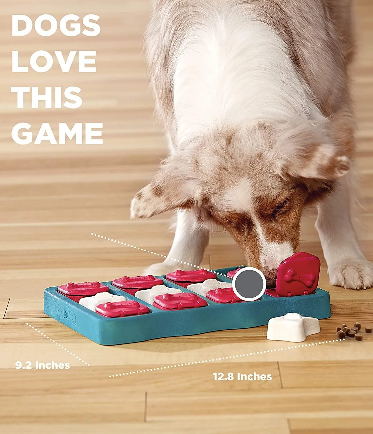 Nina Ottosson by Outward Hound Dog Brick Interactive Treat Puzzle Dog Toy, Intermediate