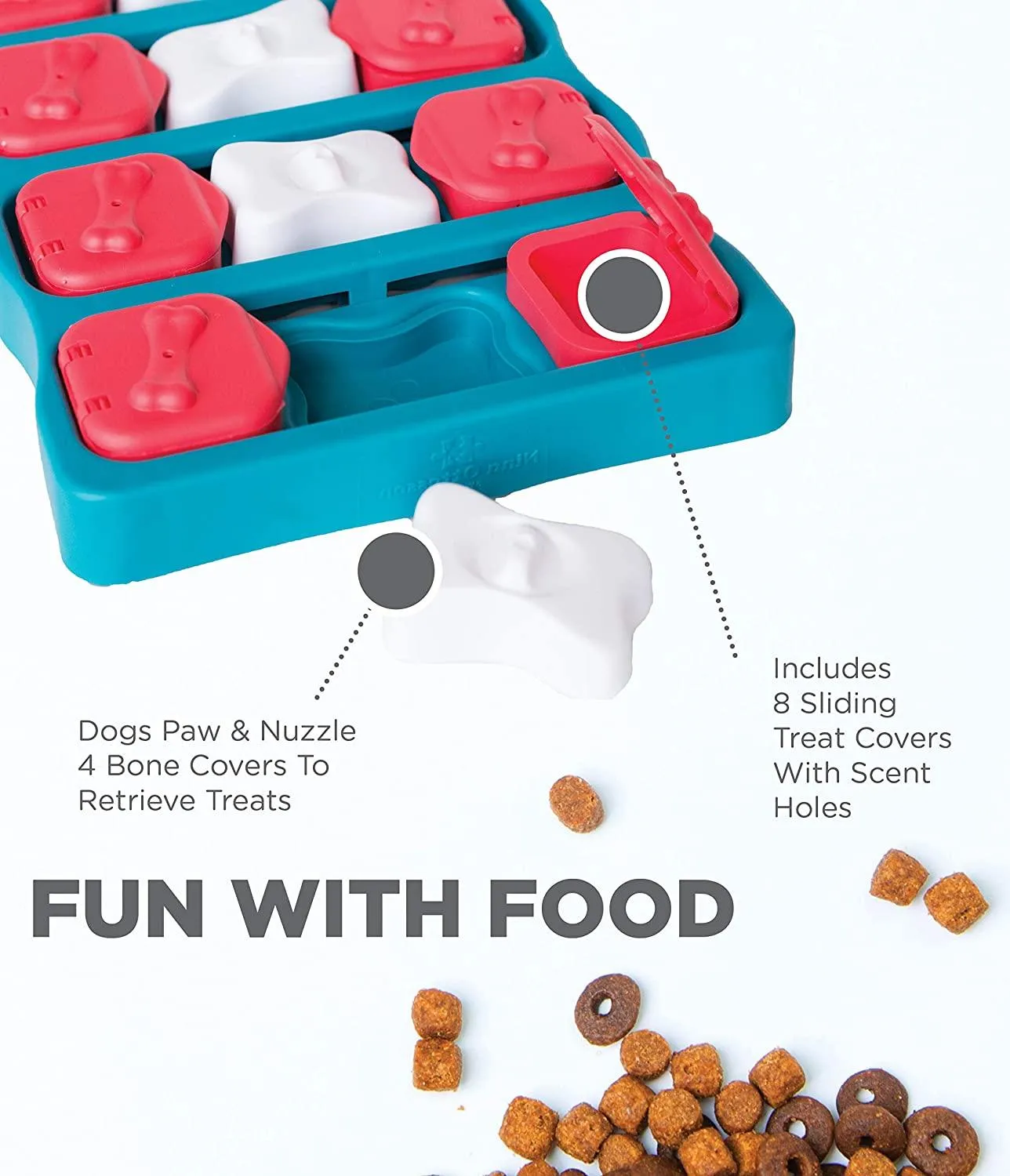 Nina Ottosson by Outward Hound Dog Brick Interactive Treat Puzzle Dog Toy, Intermediate