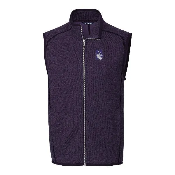Northwestern Wildcats Men's Cutter &amp; Buck Purple Mainsail Full Zip Vest