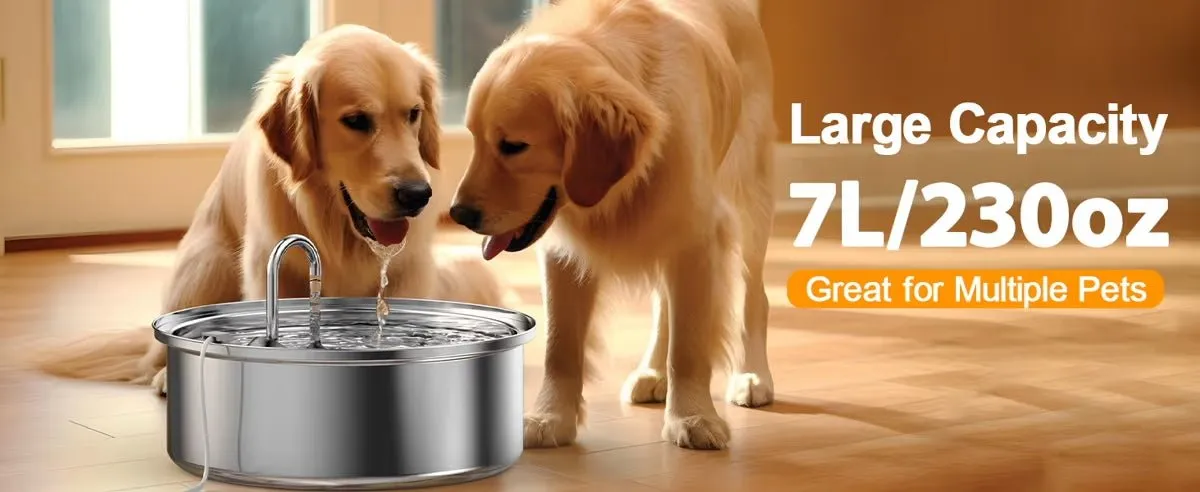 Oneisall BM3 3L Dog Grooming Vacuum Kit & 7L Dog Water Fountain Set