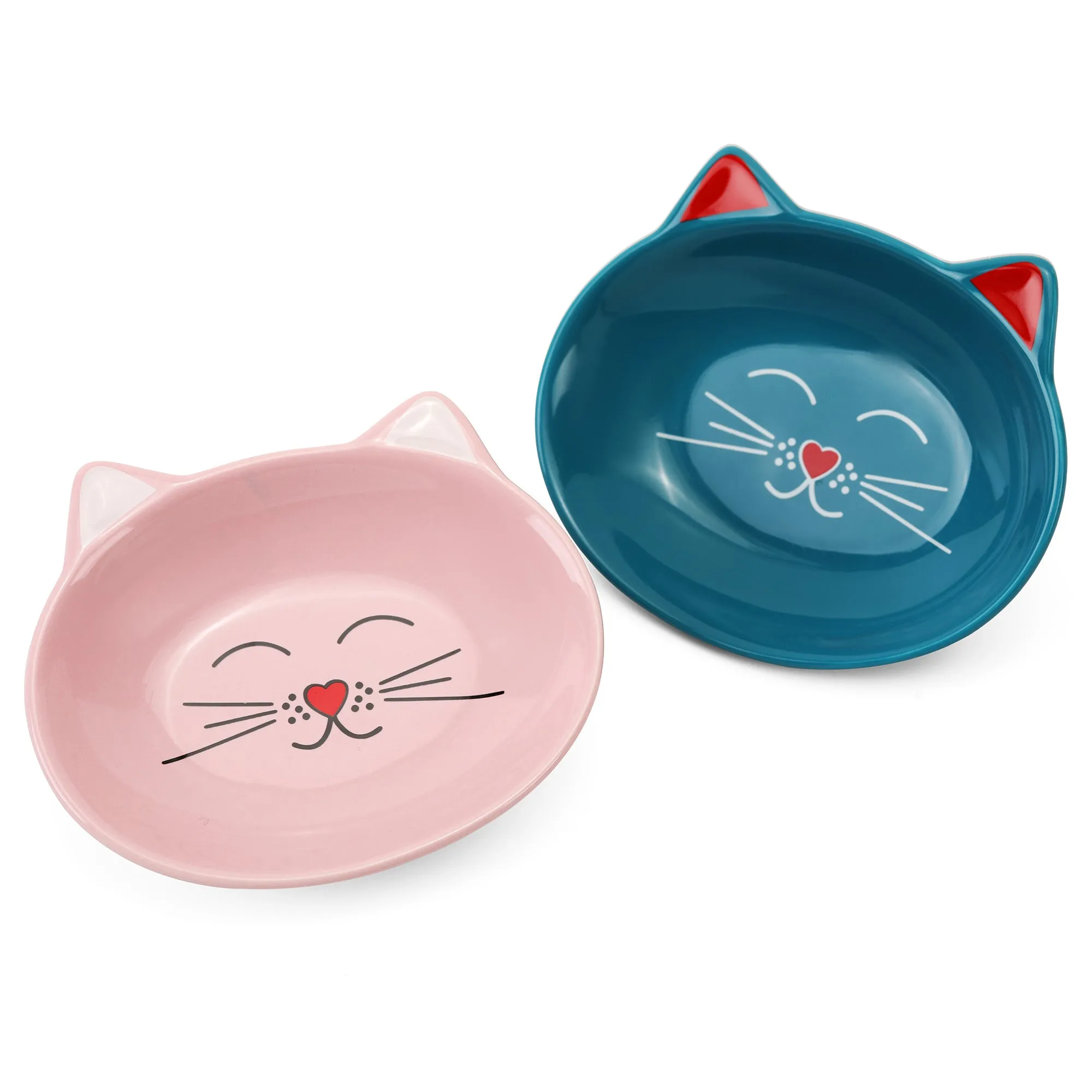 OSCAR CAT DISH SET OF 4 - BLUE