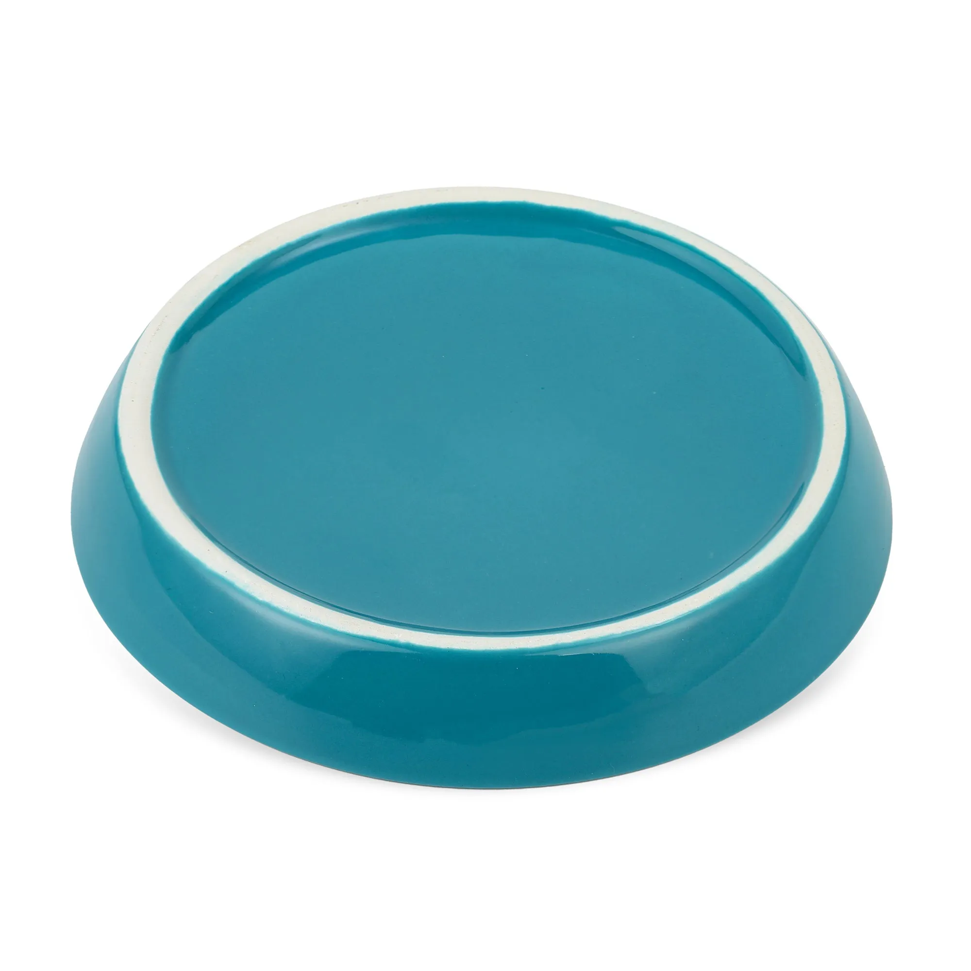 OSCAR ROUND CAT DISH SET OF TWO -  BLUE