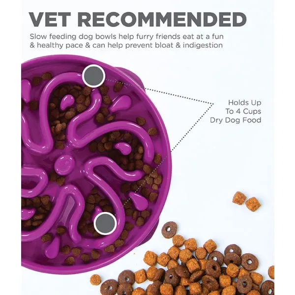 Outward Hound Fun Feeder Purple Flower