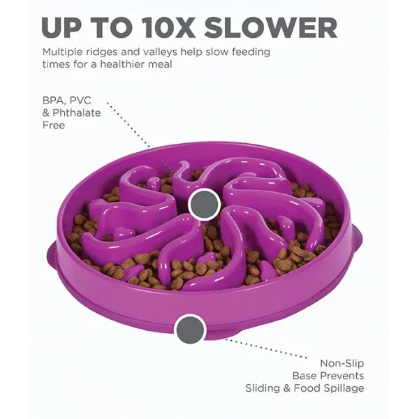 Outward Hound Fun Feeder Purple Flower