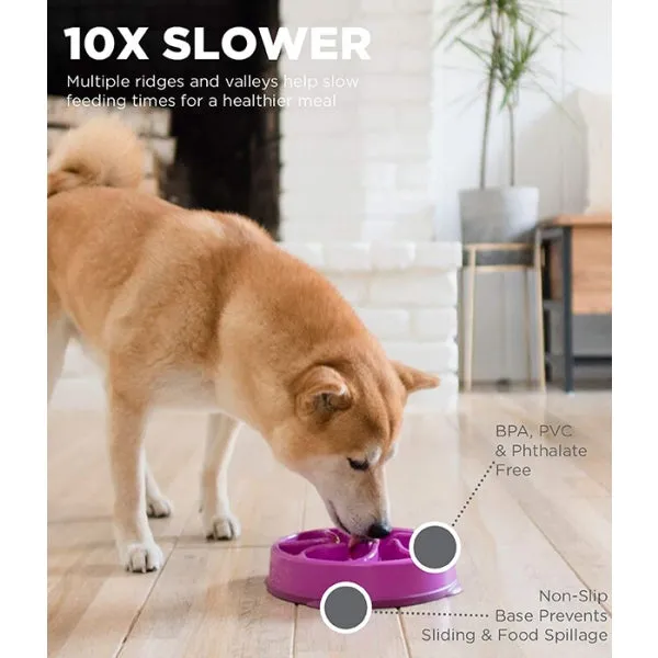 Outward Hound Fun Feeder Purple Flower