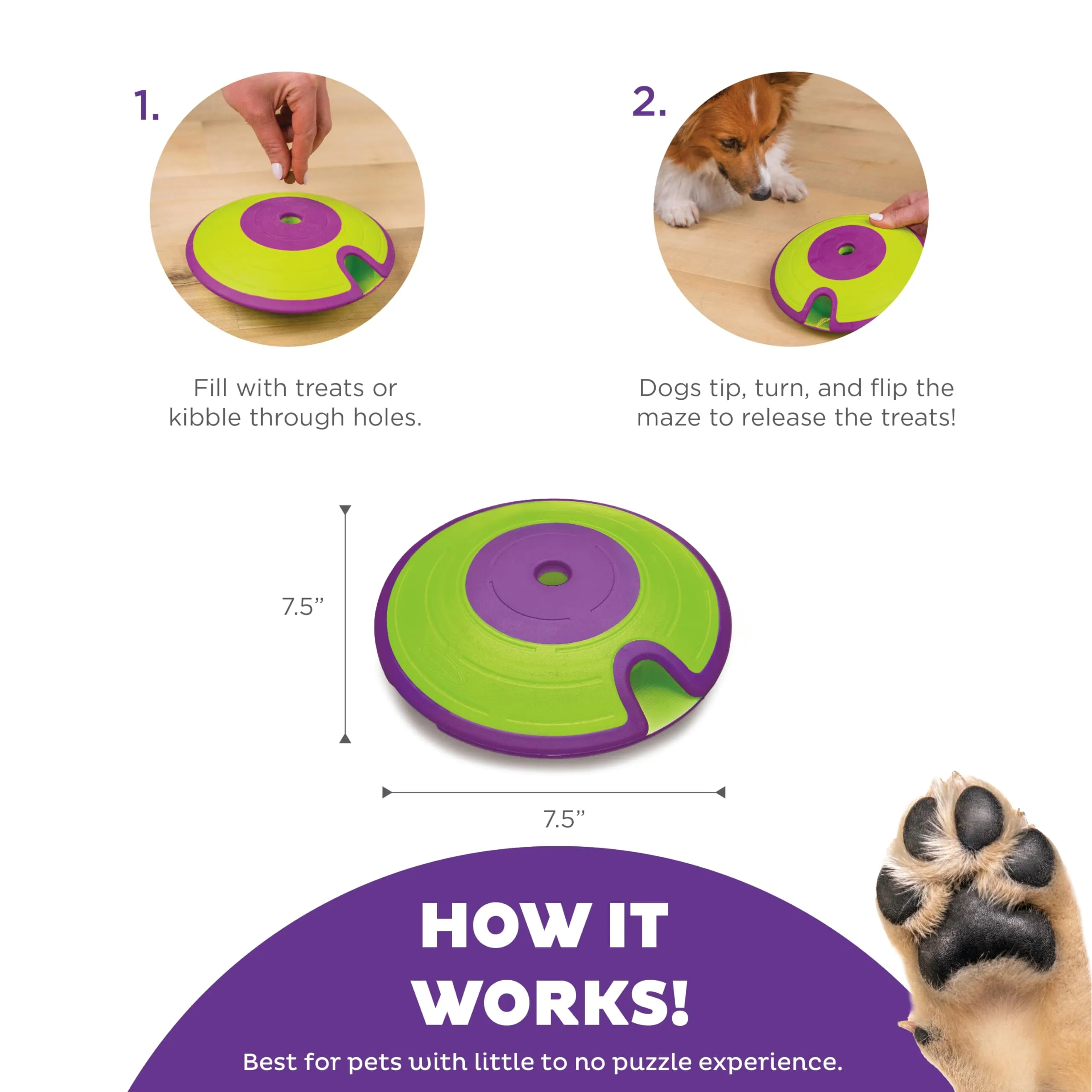 Outward Hound Nina Ottosson Treats Interactive Treat Dispenzing Dog Puzzle Maze Dog Toy