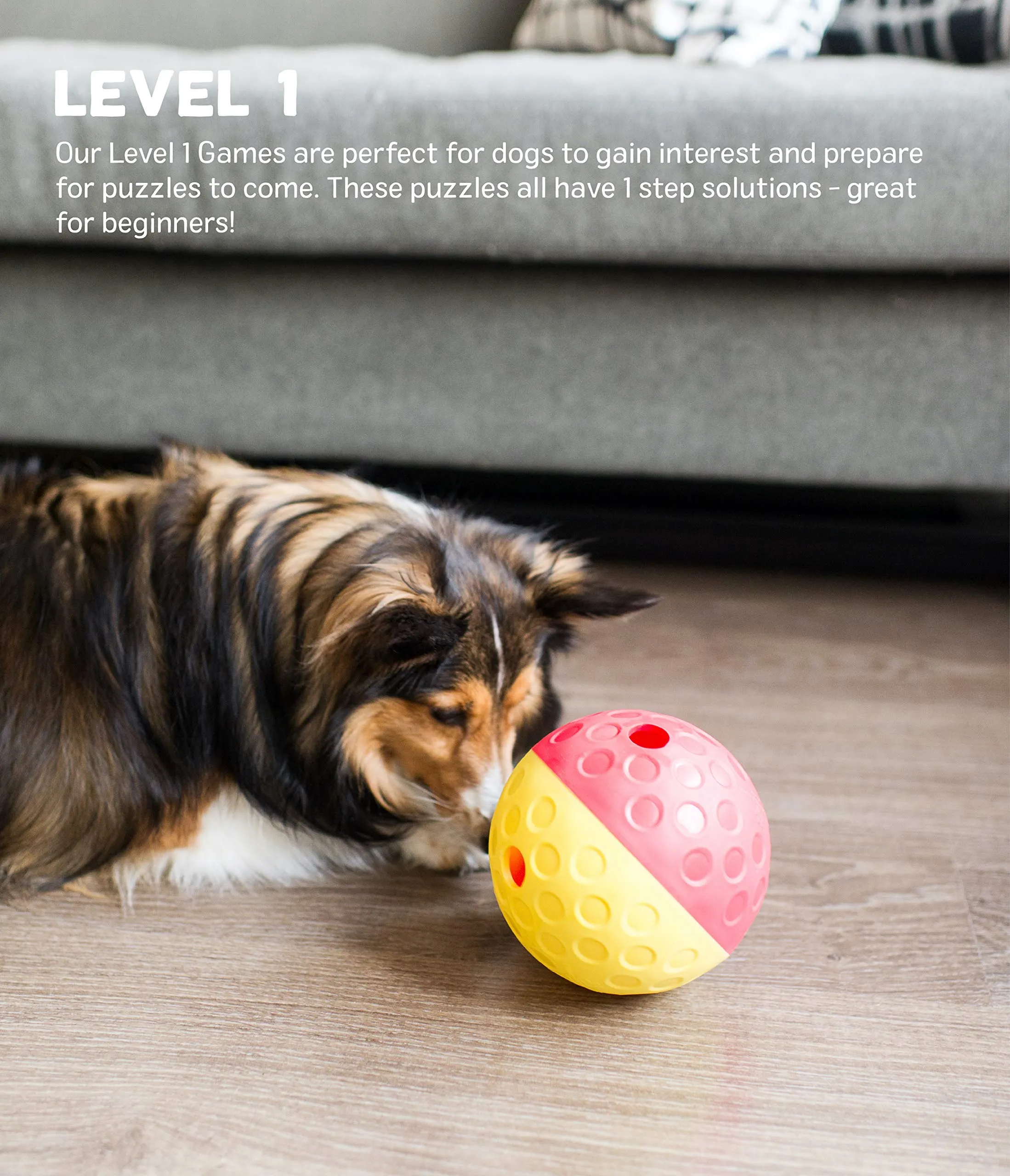 Outward Hound Treat Tumble Ball Interactive Puzzle Dog Toy Feeder - Blue - Small