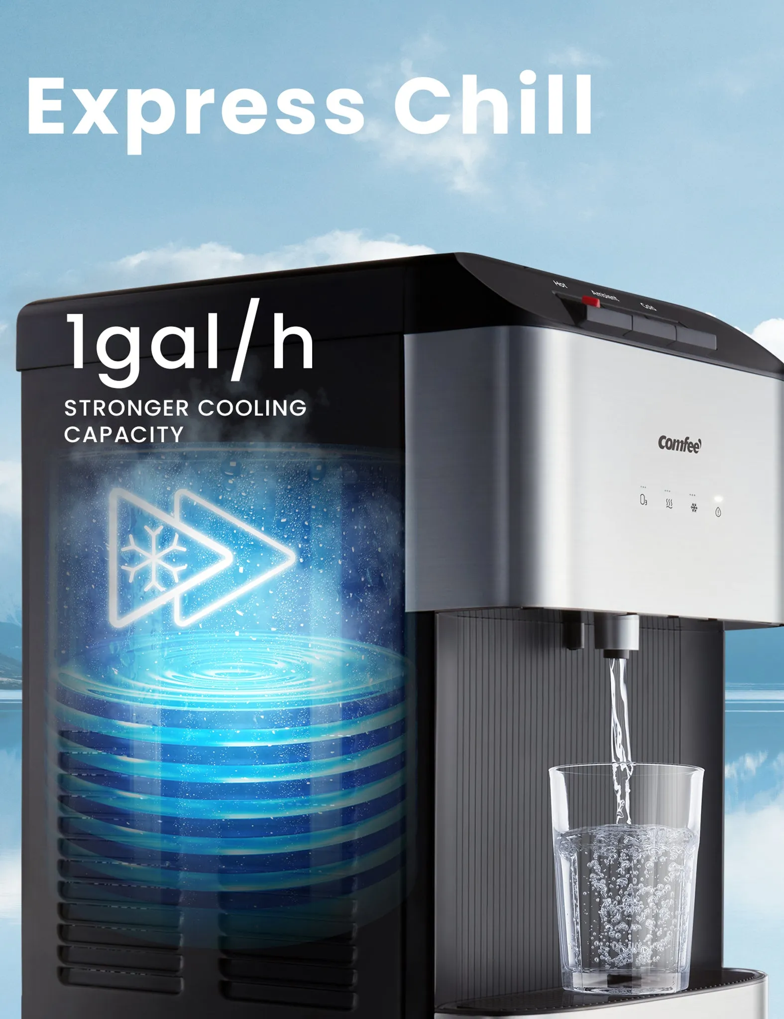 Ozone Self-Cleaning Bottom Loading Water Dispenser