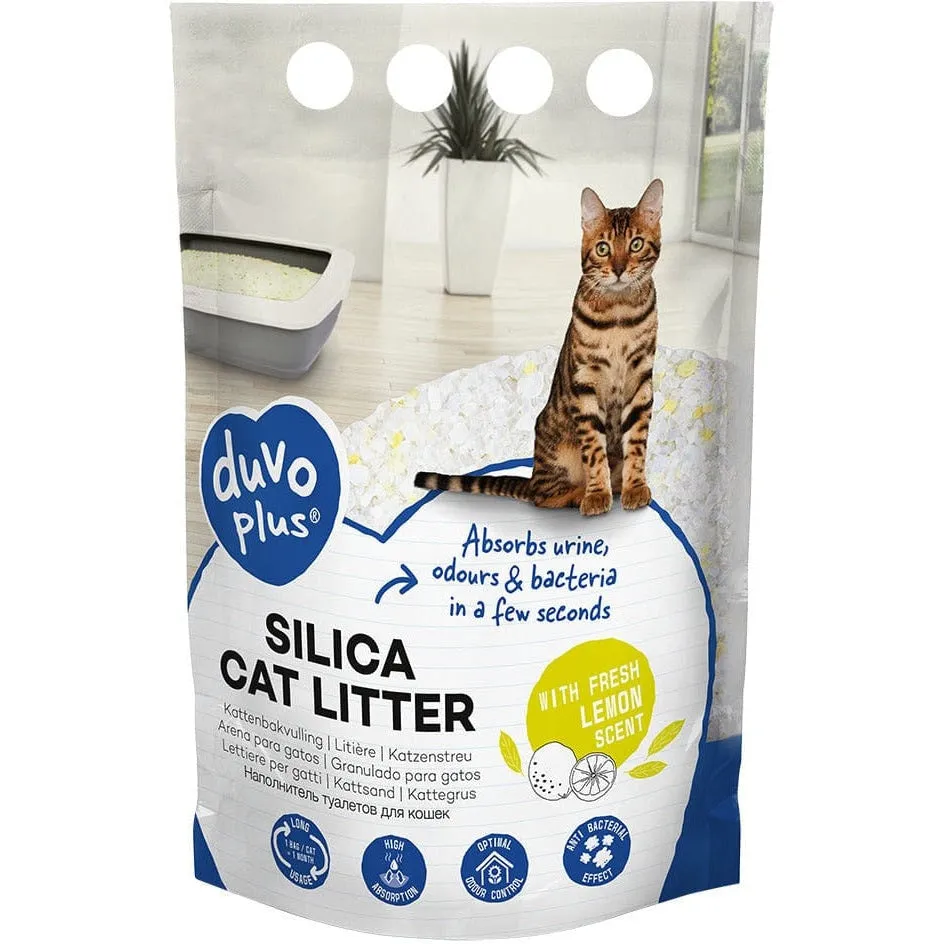 Premium Silica cat litter lemon 1-8mm - 5L - 2kg yellow/white