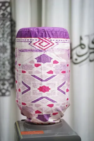 Purple Sketched Mosque Ramadan Cover For Water Dispenser