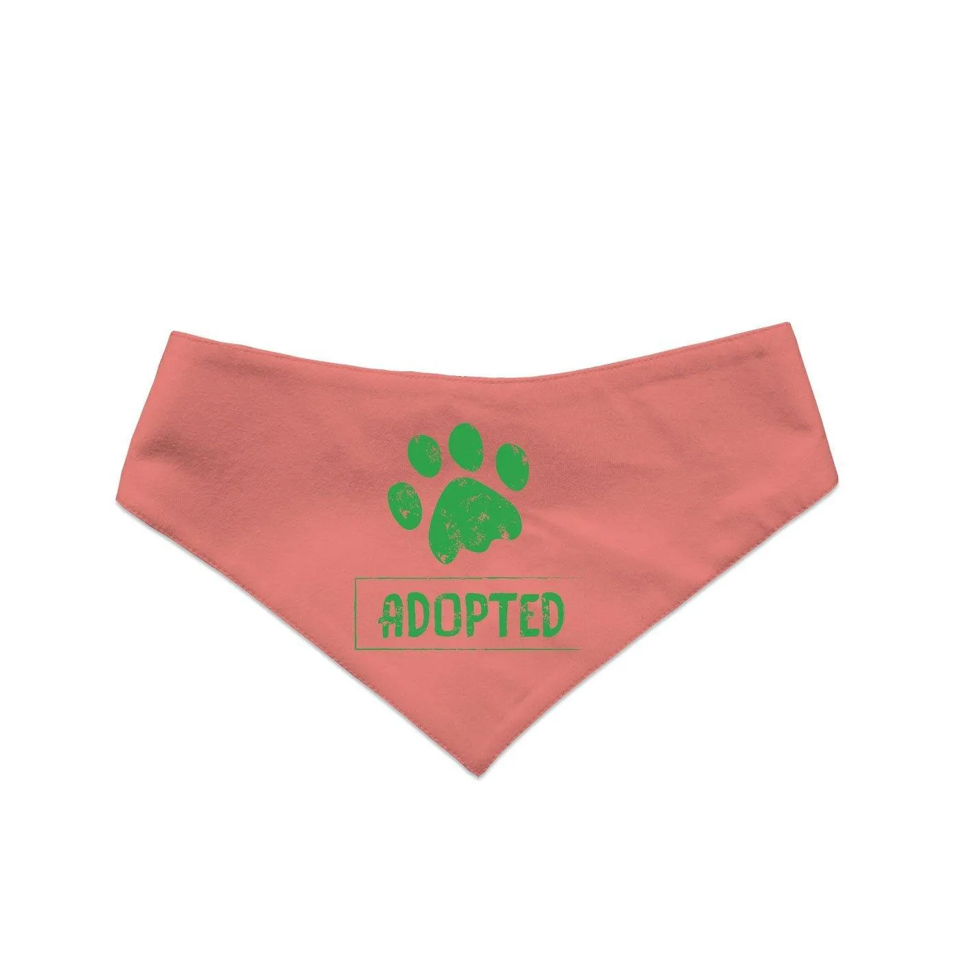 "Adopted" Printed and Striped Reversible Bandana for Cats