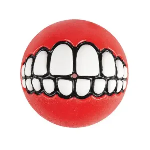 Rogz Grinz Ball Red Large Dog Toy
