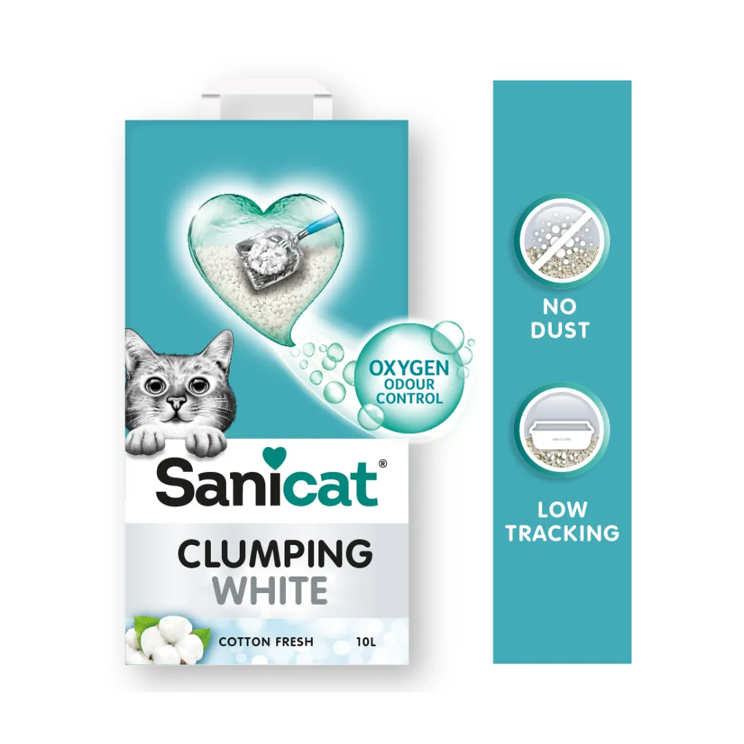 Sanicat Clumping White Cotton Fresh Cat Litter