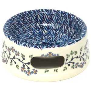 Sm Dog or Cat Bowl in Blue Meadow
