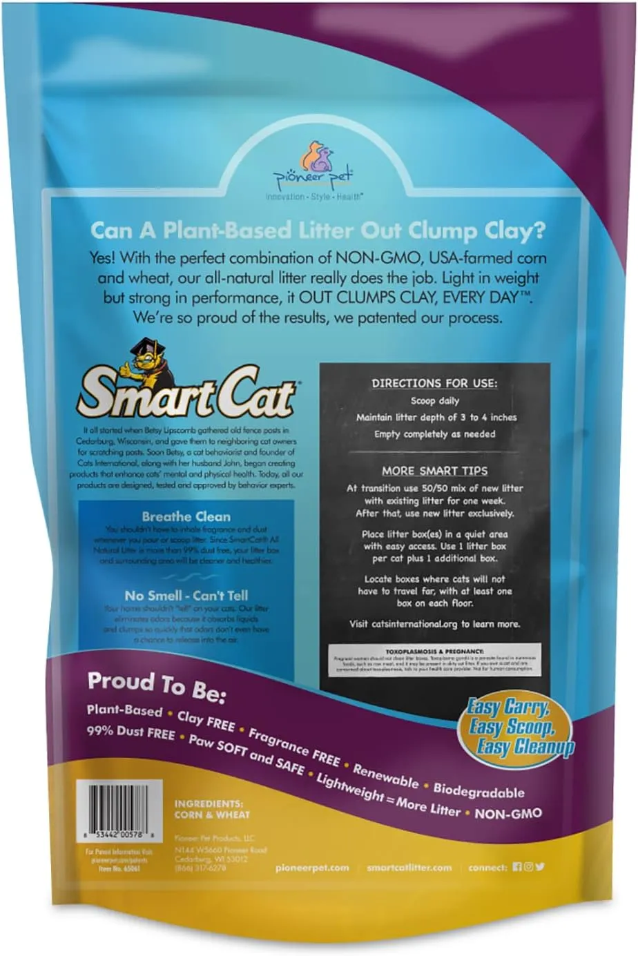 Smart Cat Corn   Wheat 20-lb, Cat Litter