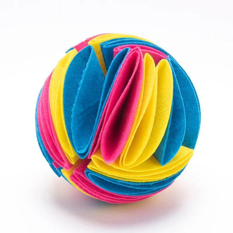 SnuffleSmart: Foldable Dog Snuffle Ball – IQ-Boosting & Interactive Feeding Toy