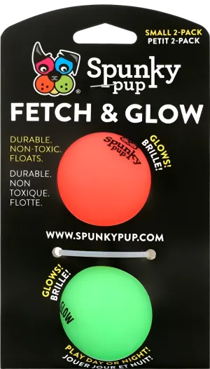 SPUNKY Pup Fetch & Glow Ball S 2pk a Active Toy for your Dog