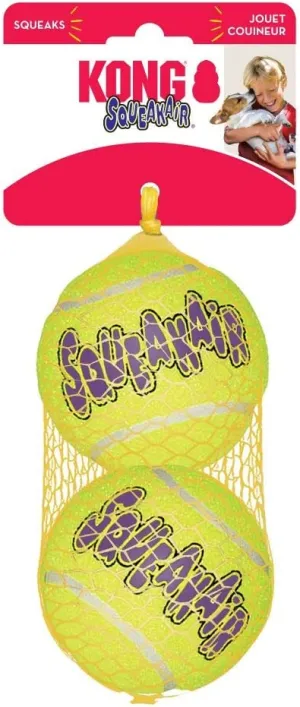 SqueakAir Tennis Ball Dog Toy, Large, 2 pack