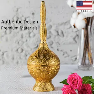 Telkari Rose Water Pourer Gold, Filigreed Handmade Güldanlık