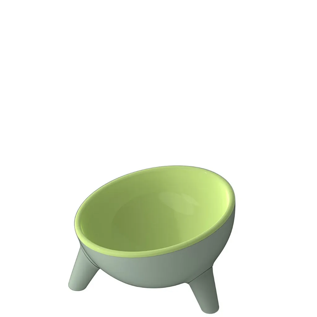 Tilted Cat Dish with Legs