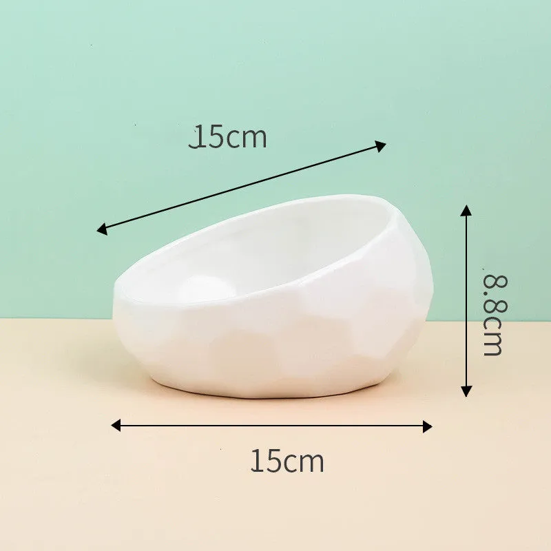 Whisker Haven Ceramic Pet Bowl with Stylish Wooden Stand (optional) - Ideal for Cats and Dogs
