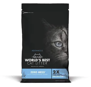 World's Best Cat Litter Blue Bag Zero Mess Clumping Litter Cat Litter - 12 lb Bag - Case of 3