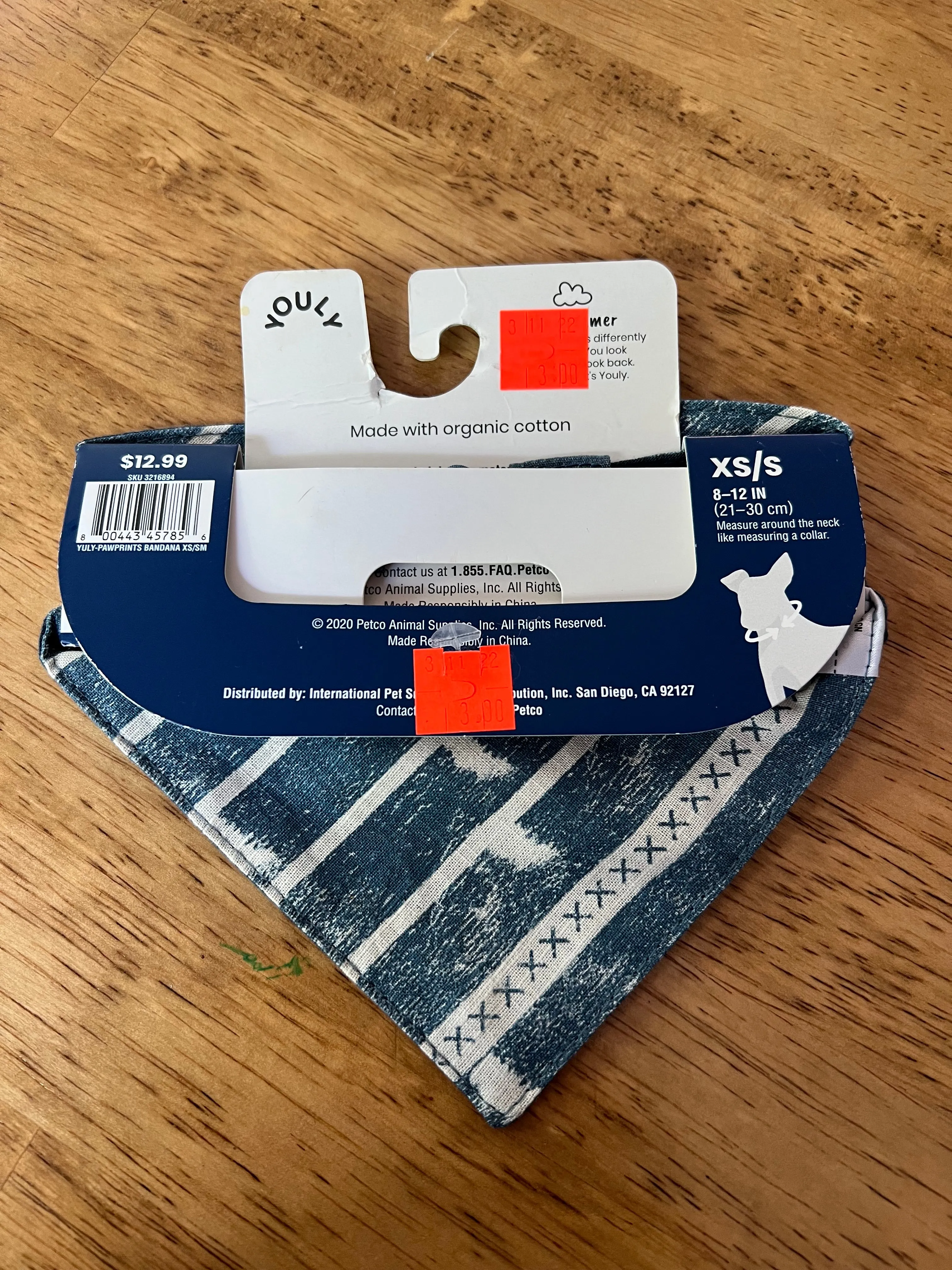 XS/Small Reversible Pet Bandana